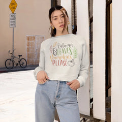 Fall Women's Cropped Fleece Pullover