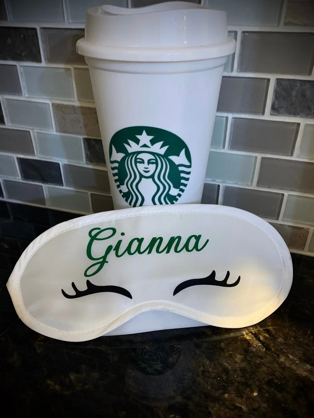 Personalized Sleep Mask / Slumber Party Mask / Bridal Party Mask