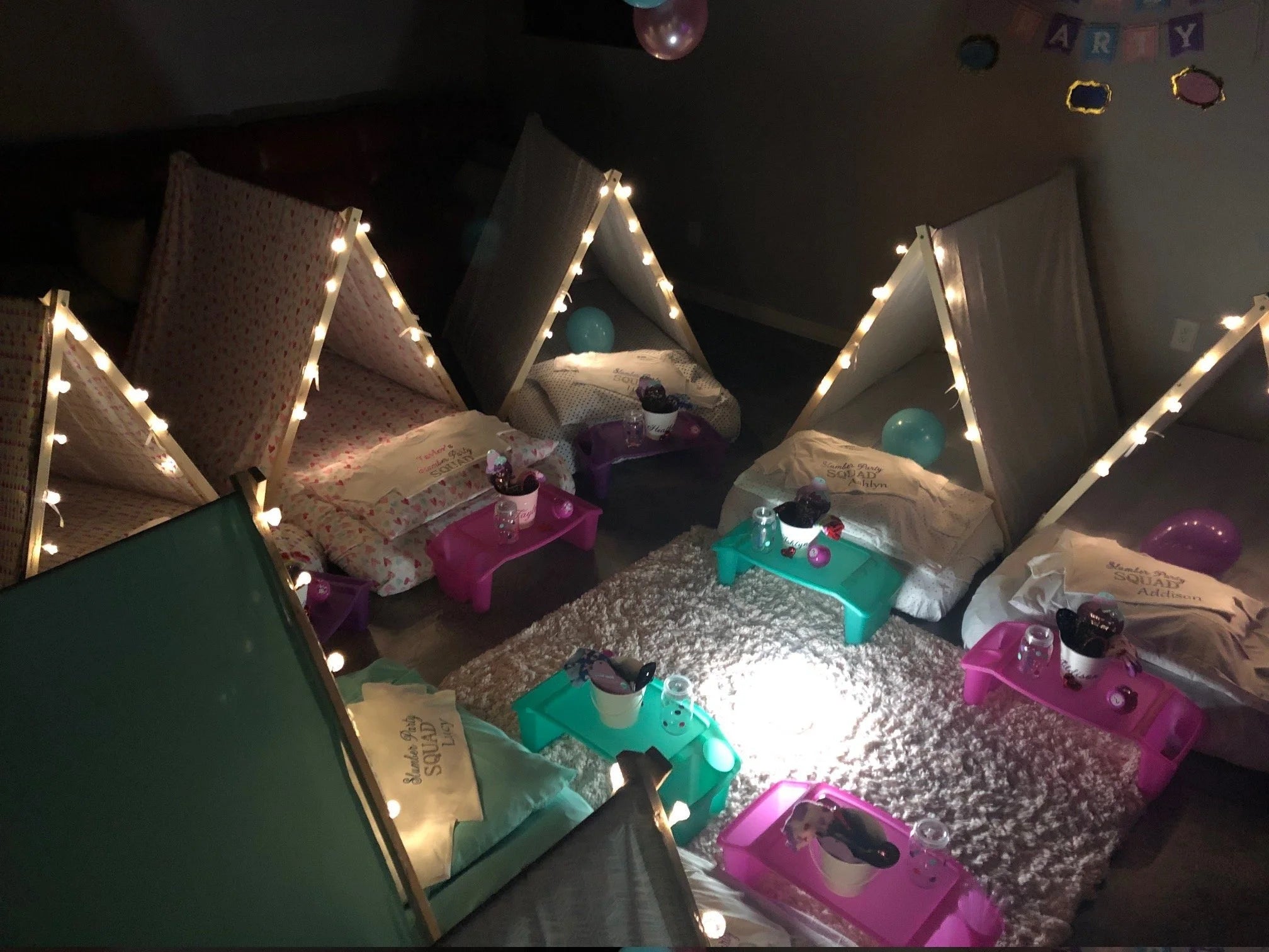 Kids Sleepover Tent for Indoor Glamping Parties