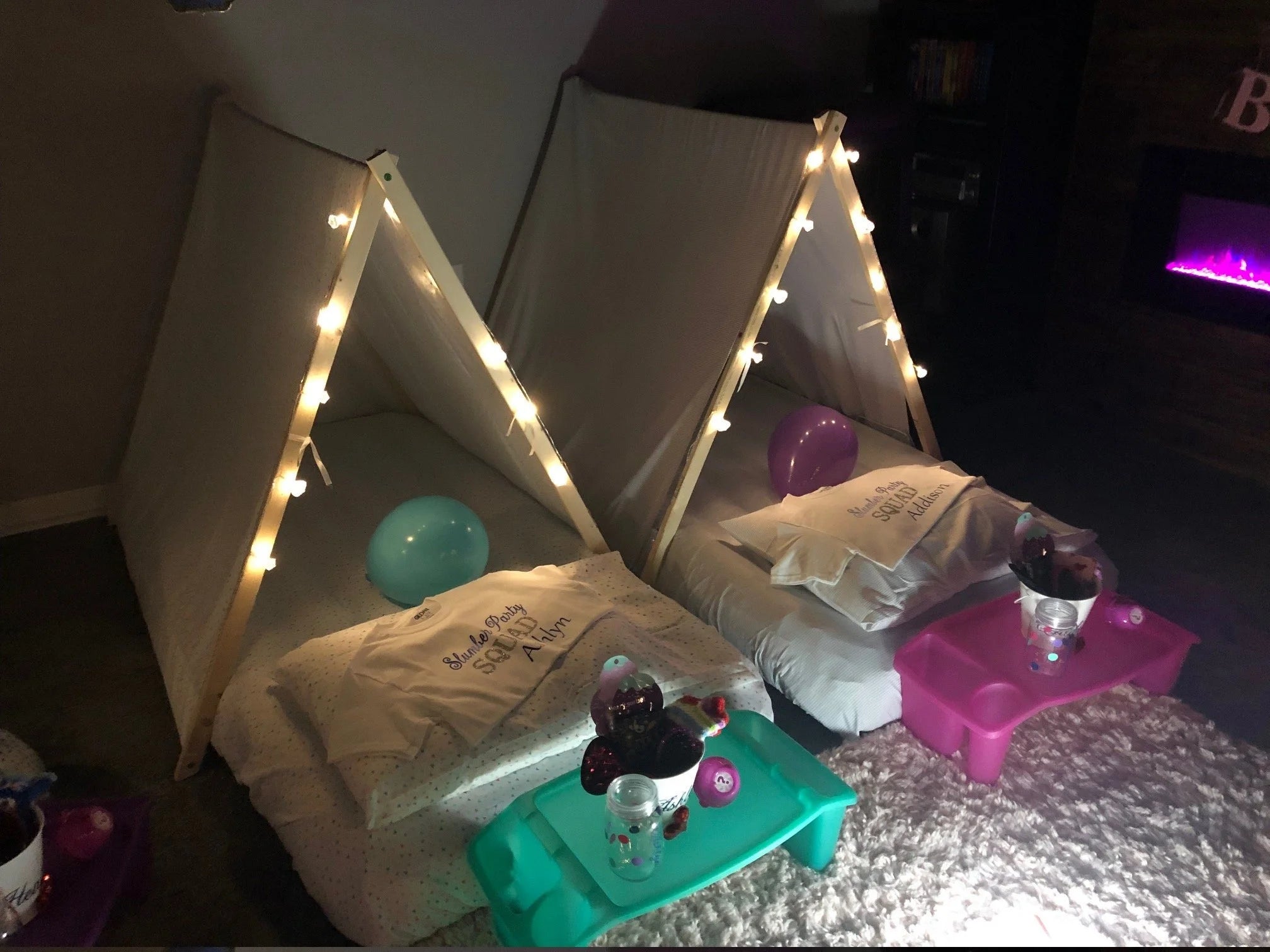 Kids Sleepover Tent for Indoor Glamping Parties